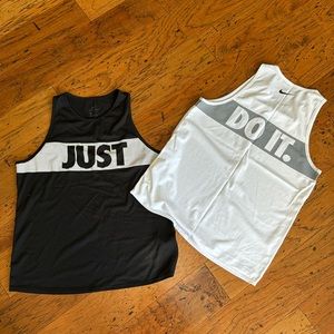 TWO NIKE TANK TOPS